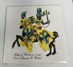 Vintage Ceramic Tiles H & R Johnson England British Knights Edward Plantagenet