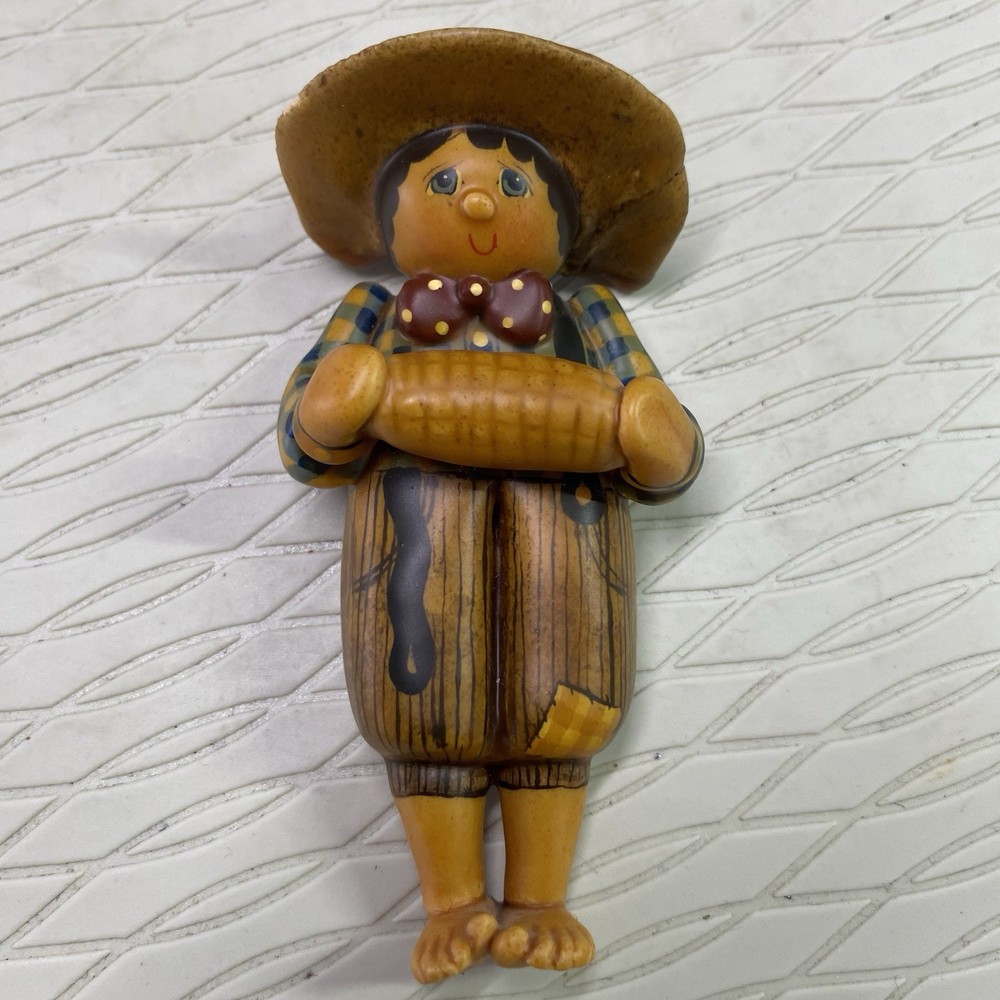 1980’sORIGINAL Christina Mae Risley Resin Figurine Ornament Country Gallery 4.5”