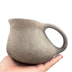 Norwegian Art Pottery Jug Pitcher Norway Hand Made Primitive Pottery Textured