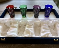 Faberge “Na Zdorovie” Bubble Vodka Shot Glasses- Set of 4 in original box