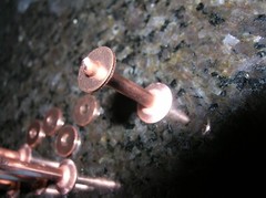 Lot of 3 Copper Rivets Longaberger BASKET Handle Repair Kit 1/8″ Round 1″ Length
