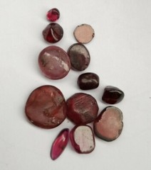 Ancient jewelry cabochon Garnet 12 pieces lot from Afghanistan.