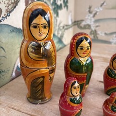 Matryoshka Nesting Doll Women in traditional costumes Set of 6 Made in India