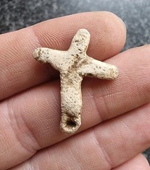 Medieval Lead Pilgrim / Mortuary Cross Metal Detecting Find Antique Religious
