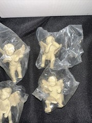 6 Resin Cherub Angels Planter Pot Edge Hangers Huggers In Original Packaging