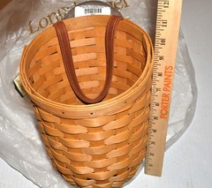 Longaberger Foyer Basket in Light Brown /Protector–signed+2006