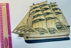 Vintage Burwood Nautical Clipper Ship Wall Plaque Set – Set of 4 – Made in USA