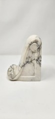 Stunning Vintage Restoration Hardware Solid Marble Scrolled Bookends Pair- Heavy