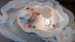 Vintage 1985 Avon Bunny Ceramic Trinket Dish New Open Box Brazil