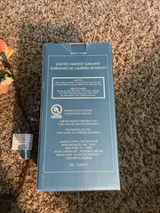 Avon Lighted Harvest Garland Scarecrows Sunflowers Orange Light Set Working