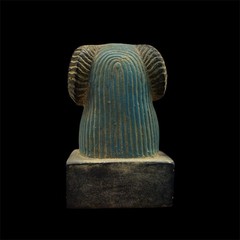 Ancient Egyptian Khnum Ram God Handmade Stone Statue Mythology Collectible