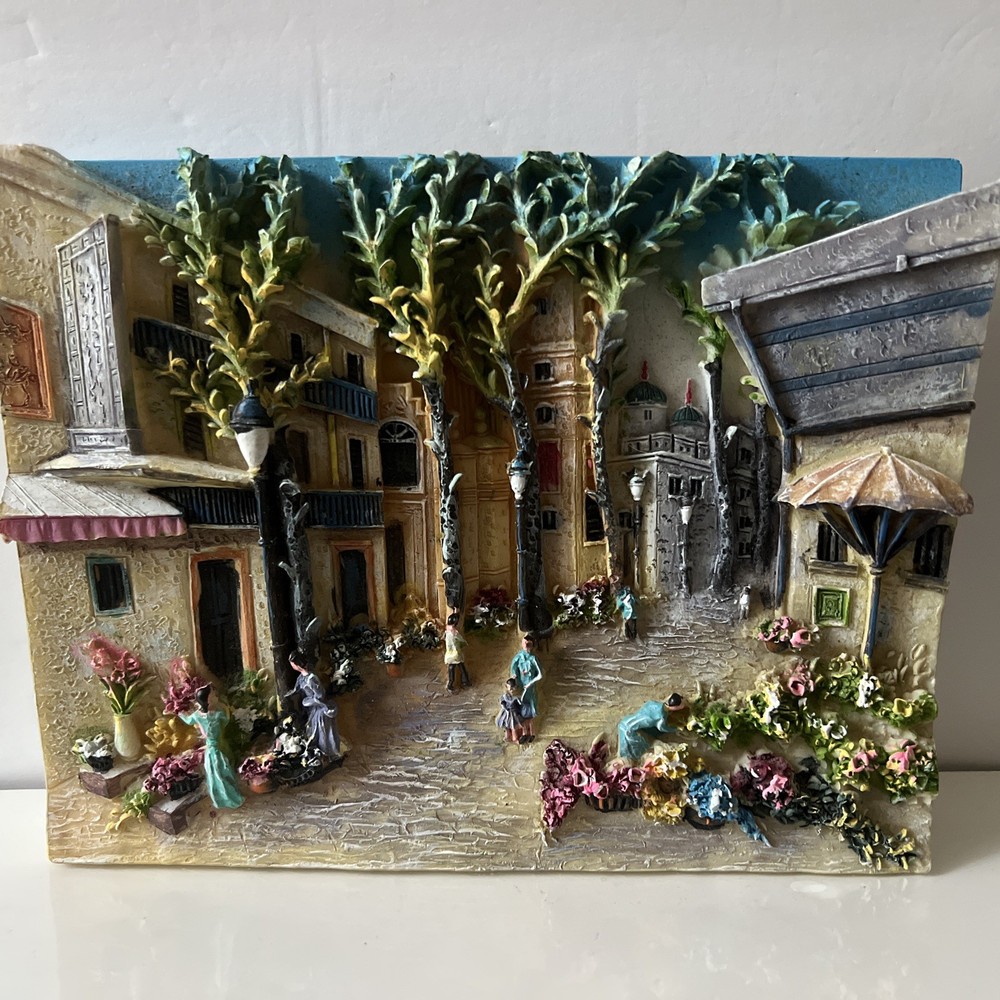 BEAUTIFULLY DETAILED 9” X 7” WALL ART RESIN PICTURE PLAQUE