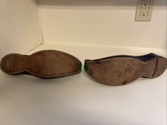 Pair Of Vintage Traditional Leather Ottoman Shoes From India