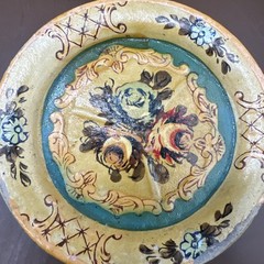 VINTAGE PAPER MACHE FLORAL COASTERS MADE IN OCCUPIED JAPAN 1940’S SET OF 8
