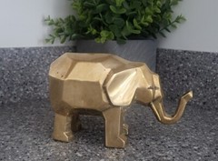 Vintage Dolbi Cashier Brass Cubist Modernist Elephant Figurine