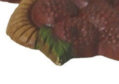 Vintage Burwood Plaques Berry Basket Decor Set Of 2 Plastic Made In USA