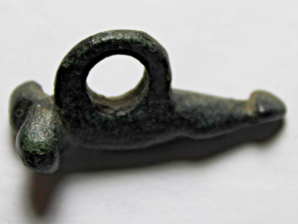 Rare Genuine Ancient Roman soldiers Military phallic pendant artifact power 3AD