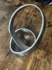 Metal Abstract Ribbon Sculpture Metal Art Modernist Mid Century Mcm