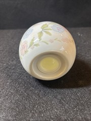 Vintage Ceramic Ginger Jar Pink Floral Design Pomander with Mom Sentiment