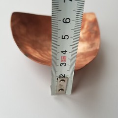 Copper art trinket coin dish tripod legs MCM retro modernist triangular vintage