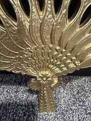 Vintage Burwood 4402 Gold Fan Wall Decor Hollywood Regency Ornate Large 43″