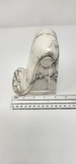 Stunning Vintage Restoration Hardware Solid Marble Scrolled Bookends Pair- Heavy