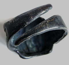 300 BC Ancient Greek Silver Ring Dionysus god of wine-making orchards, fertility