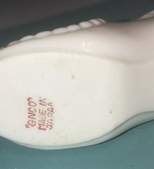 Porcelain Japan Ceramic Shoe Figurine Vintage Washington Fun
