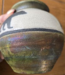 RAKU Pottery Three Bears Signed JEREMY DILLER Beautiful Colors Unique