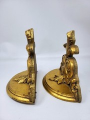 Pair Neoclassical Gold Gilt Wall Shelf Shelves Brackets Possible 1940s Italy Vgt