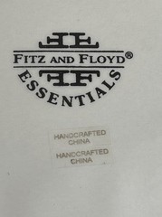 Fitz & Floyd SANTA WREATH Ho Ho Ho Canape Ceramic Serving Plate New In box Vtg
