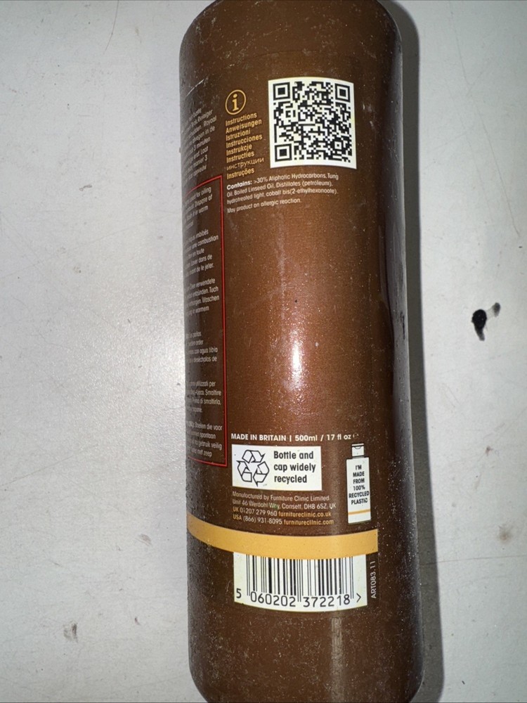 BOGO FREE FURNITURE CLINIC Teak Oil Wood Oil Protects & Cleans Indoor/Outdoor JJ