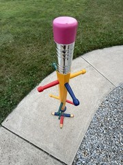 Rare 1980s Pierre Sala Art Deco Pencil Memphis Style Coat Rack . Colorful