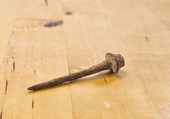 Antique Roman Wrought Iron Nail Fastener Artifact 2.5”
