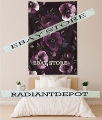Romantic Victorian Rose Tapestry Purple nightmare gothic world 39X59 in