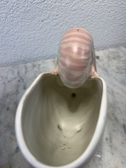 Vintage Fitz & Floyd Footed Nautilus Shell Planter Vase Beach Decor Japan