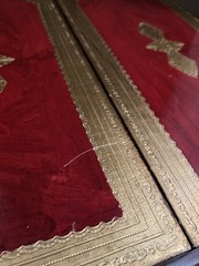 VTG Neiman Marcus Gold Leaf Folding Hinged Diptych Panels; “Annunciation”; ITALY