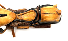 Motorcycle 10” Cycle Lights Vintage Classic Wood Model Decorative Collectible