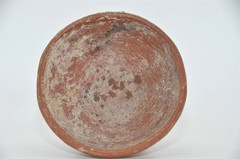 Ancient Pre-Columbian Ceramic Pottery Red Pedestal Bowl 2.25″ Tall x 3.5″ Wide
