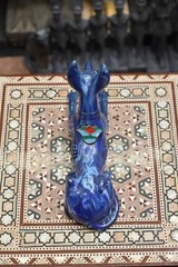 Lapis Lazuli Anubis Statue Ancient Egyptian Antiques God Sculpture Figurine