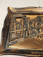 Vintage 1970’s Coppercraft Guild Wall Decor – Traveler’s Rest14x9″