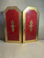 VTG Neiman Marcus Gold Leaf Folding Hinged Diptych Panels; “Annunciation”; ITALY