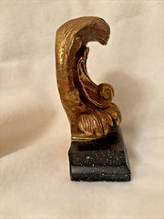 Vintage Neoclassical Italian Gold Gilt Acanthus Leaf Single Bookend 7″ x 5.5″ B