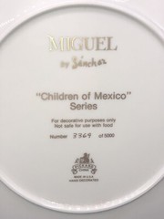 Vintage Pickard China Collectible Plate Children of Mexico Sanchez MIGUEL