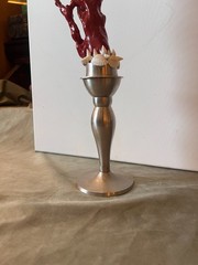 Baroque Style Curiosity Cabinet Custom Faux Red Coral Specimen on the Metal Base