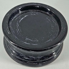 Vintage black ceramic Bowl Urn Plant Vase Display Stand Riser Base