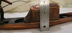 Vintage Gondola Gondolier Music Box Copper Color Plated READ Repair Project
