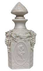 Parian Square Decanter – Four Vignettes, with Grapes