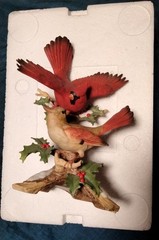 Cardinals in Winter Bird Figurine – Home Interiors 1995