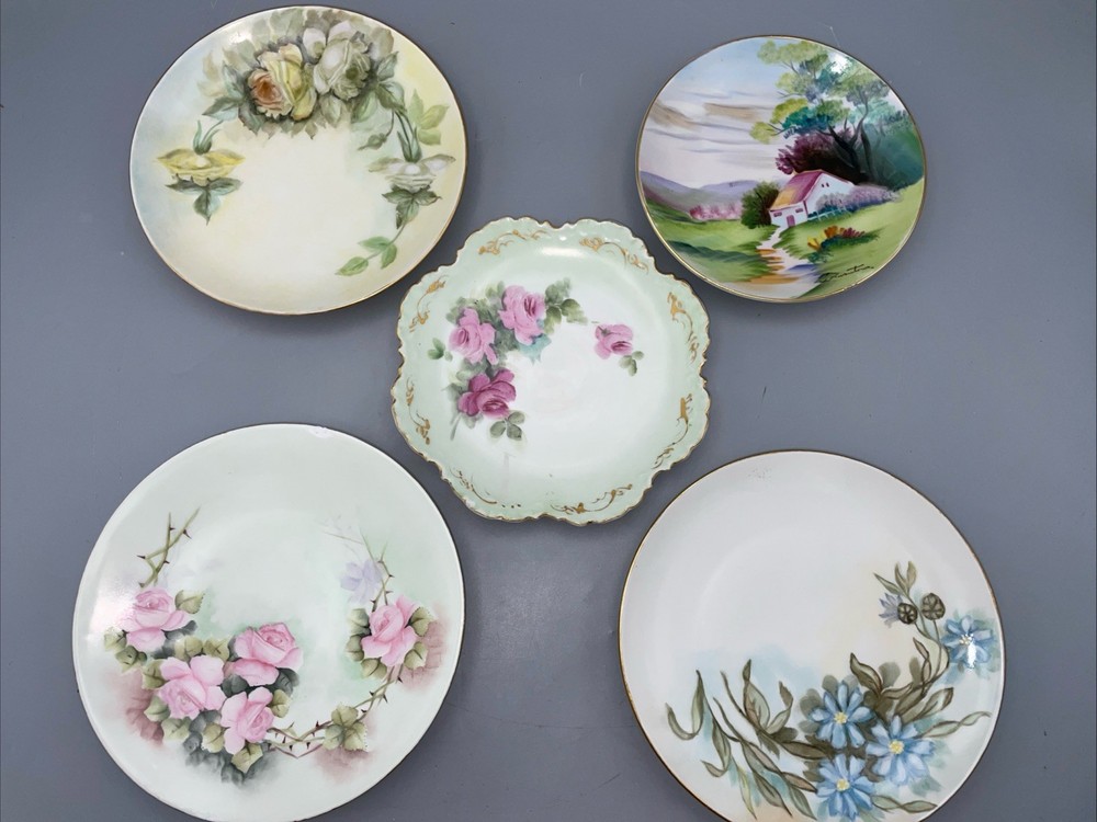 5 Piece Lot Assorted Decorative Plates – JPL France MZ Altrohlau Japan Bavaria